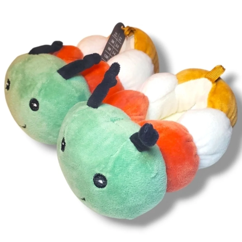 The Very Hungry Caterpillar Baby Slippers Unisex Plush Shoes SZ 5 (12-18 Months